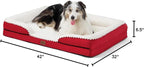 Bedsure XL Orthopedic Dog Bed for Extra Large Dogs - Washable XLarge Dog Cat Bed Waterproof, Comfort Dogs Couch Sofa with Washable Removable Cover, Pet Bed with Nonskid Bottom, Red, 42"