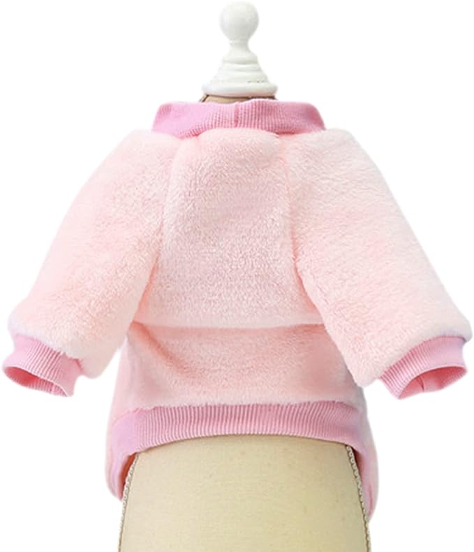 Jecikelon Pet Dog Clothes Dog Sweater Soft Thickening Warm Pup Dogs Shirt Winter Puppy Sweater for Dogs (Z01-Pink, X-Small)