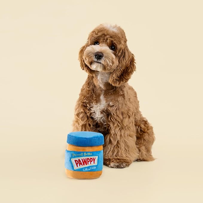 CHEWFFON Interactive Dog Enrichment Toy, Cute Crinkle&Snuffle Puppy Toys, Hide & Seek Puzzles, Peanut Butter Jar Toys for Brain Stimulation, for All Dog Sizes