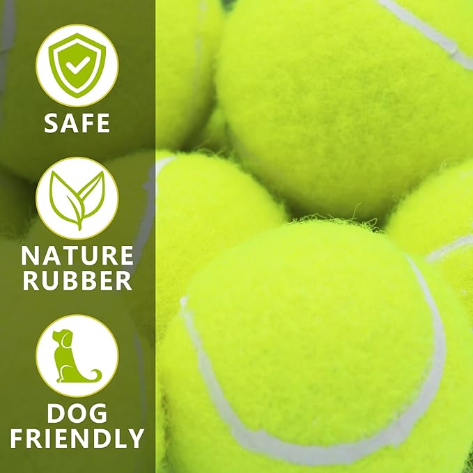 Magicorange Dog Tennis Balls,90 Pack 2.5 inch Floatable Squeaky Tennis Balls for Fetch Exercise, Natural Rubber Squeaky Dog Ball Training Safe (Orange, 2.5inch)