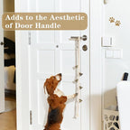 2 Pack Dog Bells for Door Potty Training, Handwoven Cotton Rope Dog Doorbell with 6 Extra Loud Bells, Adjustable Dog Door Bells for Small Medium Large Dogs to Ring to Go Outside, Beige