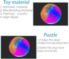 FineInno 2Pcs Light Up Dog Balls,LED Dog Ball,Glow in The Dark Dog Ball,Flashing Elastic Pet Toys for Puppy, Cats, Dogs