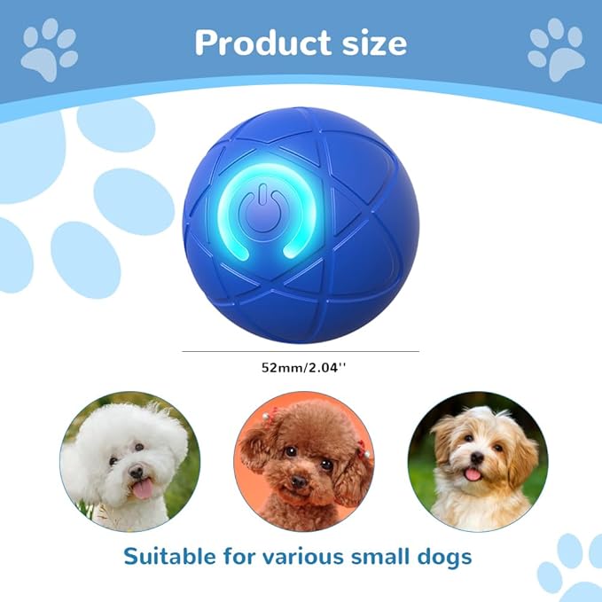 2025 New Dog Ball for Large Dogs, 2PCS Interactive Dog Ball Toy Vibrating Balls, Smart Shaking Pet Bounce Electric Balls Automatic Moving Pet Toy for All Dogs (#A1)