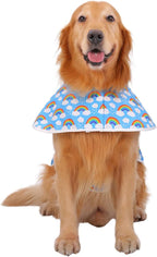 HDE Dog Raincoat Jacket Reflective Adjustable Hooded Pet Poncho Rain Coat with Leash Hole for Small to X-Large Dogs