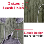 Fleece Dog Hoodie for Small Dogs Super Warm Puppy Jacket for Cold Winter Dog Coats,Green S