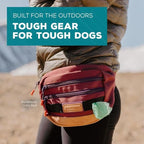 Wilderdog Utility Fanny Pack stores Treats, Balls, Keys in 3 Pockets with adjustable strap and Poop Bag dispenser (Pacific Blue)