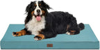 Outdoor Extra Large Dog Crate Bed, XXL Waterproof Dog Bed for Giant Breeds Dogs, 47x29 Inch Orthopedic Egg Crate Foam Pet Mat with Removable Cooling Cover, Light Blue