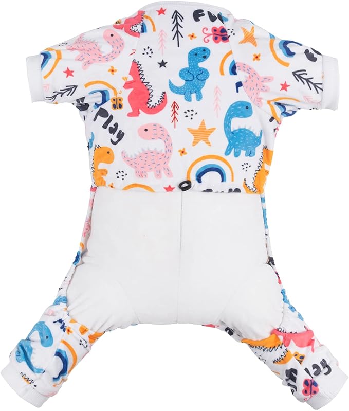 CuteBone Small Dogs Outfit Soft Puppy Onesies Pjs Dog Pajamas Pet Coat Cat Apparel Comfy Doggie Jumpsuit Bodysuit for All Seasons P159M