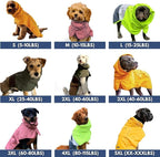 Spark Paws Dog Raincoat, Waterproof Windproof Rain Jacket, for Small Medium Large Extra Large Dogs, Reflective Breathable Full-Body Coverage Dry Suit - Purple - L
