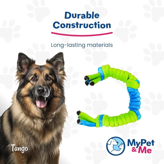 My Pet & Me – Durable Rope Dog Toy for Chewing, Tug of War, and Interactive Play – Perfect for Puppies and Active Dogs (21.6 Inch, 4-Knot Dog Rope Toy)