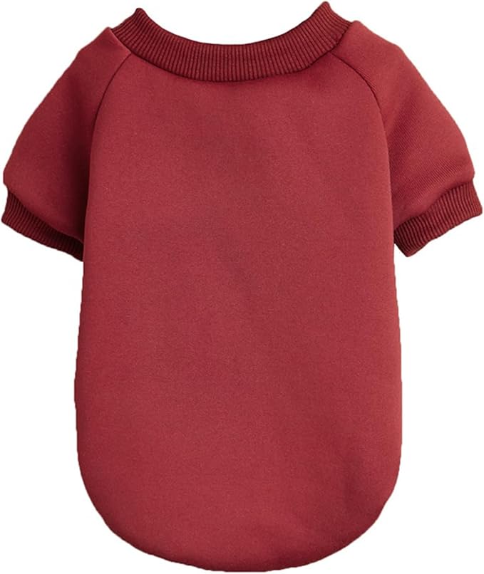 Puppy Sweater for Small Dogs Clothes Warm Winter Cat Clothe Pet Sweatshirt Knitwear Doggie Kitten Clothing, Wine, X-Small