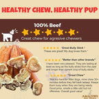 Amazing Dog Treats - Bully Sticks for Small Dogs (6 Inch Junior - 100 Count) - Premium Thin Bully Sticks for Dogs - High Protein, Grass Fed, Additive Free
