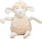 HuggleHounds Plush Dog Toy - Fuzzy Dog Toy, Soft Fleece, Interactive Durable Stuffed for Small and Large Breeds with Squeaker - Louise Lamb, Large