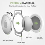 AirTag Cat Collar,Ultra Elastic Cat Tracker Collar with Apple Air Tag Holder, [Lightweight][Scratch Resistant] Stepless Adjustable GPS Pet Collar for Cats Kittens (Green)
