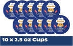 Made by Nacho Wet Cat Food, Minced Tuna and Cod in Bone Broth for Hydration with Prebiotics, High Protein, 2.5oz Cups (10 Pack)
