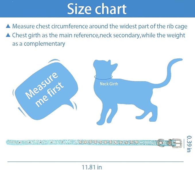 Cat Collar Rhinestone Bling Cute Cat Collars Accessories for Pet Collars Adjustable Ideal for Girl Cats Male Cats(White)