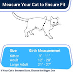 Houdini™ Escape Proof Cat Harness and Leash Set by OutdoorBengal for Walking Cats and Kittens (Leather, Large Cat)