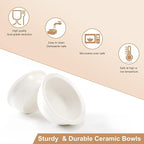 Sunhoo Ceramic Elevated Cat Bowls Raised Puppy Dishes for Food and Water Tilted Wooden Stand for Indoor Cats 5.5 inch Wide Double Dish Orthopedic Reduces Vomiting (Grey)