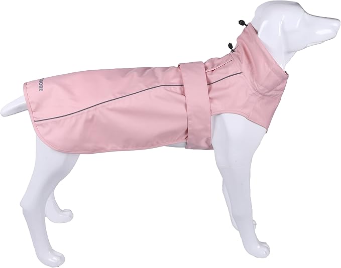 Adjustable Waterproof Dog Raincoat for Dogs,Lightweight Pet Rain Jacket Puppy Clothes with Reflective Strip for Small Medium Large Dogs (Pink, XXX-Large)
