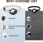 AirTag Cat Collars, Stretchy Collar with Apple AirTag Holder and Bell, Breakaway Design Ultra Elastic GPS Tracking Collars for Cats and Puppies, (7.5-12.5 Inch), Khaki