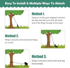 HOPET Dog Outdoor Bungee Solo Hanging Toy, Tether Tug of War Toys for Pitbull Small Large Aggressive Chewers Dogs to Exercise, Durable Interactive Tug Toy, Dog Rope Toys