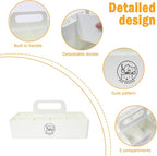 Dog Storage Organizer for Grooming Supplies,8-Compartment Caddy for Dog Cat Grooming Kit,Pet Stuff Storage, Ieal for Shampoo, Trimmer,Clipper,Combo,Brush-Modern Minimalist White