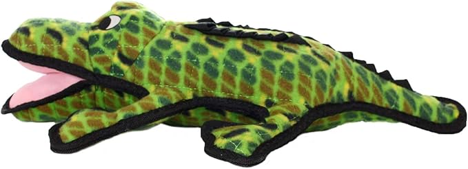 TUFFY - World's Tuffest Soft Dog Toy - Ocean Alligator-Squeakers - Multiple Layers. Made Durable, Strong & Tough. Interactive Play (Tug, Toss & Fetch). Machine Washable & Floats. (2 Packs)