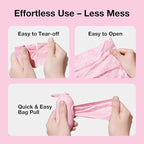 VETRESKA Dog Poop Bag Dispenser with Cherry Blossom Scented Poop Bags, Leak Proof and Extra Thick Pet Waste Bags, 1 Poop Bag Holder and 105 Bags for Dog Walking and Cats Litter, Pink