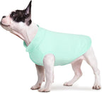 FUAMEY Dog Fleece Vest for Medium Dogs,Warm Stretchy Dog Sweatshirts Pullover with Leash Hole Dogs Sweater Soft Pet Turtleneck Cozy Pet Vest Lightweight Sleeveless Blue M