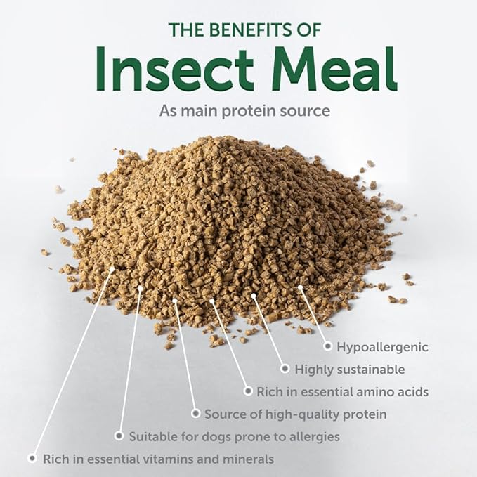 Nature's Protection Dry Dog Food for Puppy & Adult - High Protein, Grain Free Tear Stain Formula - Dog Kibble for Small, Medium & Large Breed Dogs with White Fur (Superior Care - Insect, 8.8 lb)
