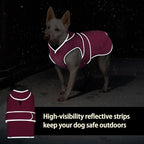 MIGOHI Warm Dog Coat Winter Dog Jacket,Waterproof Cold Weather Coats for Dogs,Fleece Jacket for Small Medium Large Dogs,Reflective Thick Fleece Vest with Leash Hole