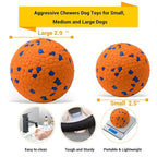 Dog Balls Toys for Aggressive Chewers, Indestructible Durable Bouncy Floating Balls for Dogs to Fetch, Durable Solid Rubber Ball for Training Dog(2 Pack)