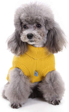 Dog Sweater for Small, Medium, Large Dogs - Warm Winter Classic Turtleneck Pet Clothes Coat for Girls Boys Puppy Cat - Cute Christmas Sweater