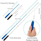 Cat Toys Feather Toy, 2PCS Retractable Wand and 10PCS Replacement Teaser with Bell Refills, Interactive Catcher and Funny Exercise for Kitten.