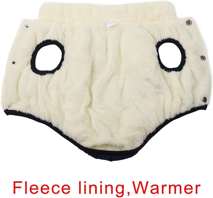 Fleece Lined Warm Dog Jacket for Winter Cold Weather,Soft Windproof Medium Dog Coat,Blue L