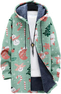 Oversized Full Zip Hoodie for Men Sherpa Fleece Lined Jacket with Hood Soft Warm Winter Coat with Pockets