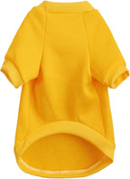 Puppy Sweater for Small Dogs Clothes Warm Winter Cat Clothe Pet Sweatshirt Knitwear Doggie Kitten Clothing, Yellow, X-Small