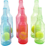 Wine Bottle Dog Toy, Fun Interactive Cute Squeaky Dog Toys with Tennis Ball Inside, Ideal for Large/Medium/Small Dogs to Fetch Games and Bonding Time, Not for Heavy Chewers, Large-Red