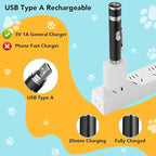 Cat Toy Pointer, 2 Pieces, USB Rechargeable with 7 Adjustable Patterns, Interactive Chase Toys for Indoor Cats & Dogs, Training & Exercise Fun (Black)