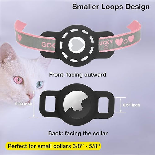 Airtag Holder for Cat, Air Tag Case for Cat Collar and Small Dog Collar