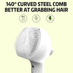 Pet Steam Brush, 3-in-1 Self-Cleaning Grooming Tool for Long & Short Hair Pets - Deshedding and Dematting Hair Brush for Dogs & Cats - White