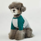 Dog Shirt for Small and Large Dogs Raglan Cotton T-Shirts Soft Breathable Dog Shirts pet Clothes Gray Series (Medium, Gray/Green)