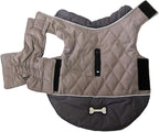 Reversible Dog Coats for Small Dogs Waterproof Warm Puppy Jacket for Cold Winter,Grey XS