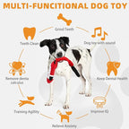 KOOLTAIL Christmas Dog Toys, Tough Plush Dog Chew & Squeaky Toys with Crinkle Paper, Interactive Training & Tug of War Puppy Teething Toy for Indoor Outdoor Play for Small Medium Large Dogs, Santa