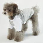 Dog Shirt for Small and Large Dogs Raglan Cotton T-Shirts Soft Breathable Dog Shirts pet Clothes Gray Series (Large, Gray/White)