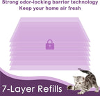 Cat Litter Refill Bags Cartridge Compatible with Genie Litter Standard, Plus, XL and XL+ pails,Lasts Up to 14 Weeks Per Cat (4 Pack)
