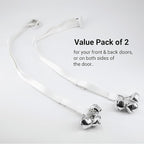 SVD.PET [2-Pack Puppy Bell Doorbells, Dog Bells for Potty Training, Attach to doorknob or Anywhere Near The Door, Length and Height Adjustable (White)