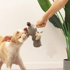 Stuffed Dog Toys, Tug of War Plush Dog Toy for Large Breed, Cute Animal Squeaky Dog Toys with Crinkle Paper, Dog Chew Toys for Puppy, Small, Middle, Big Dogs (Grey, Donkey)
