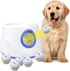 Dog Ball Thrower Launcher,Automatic Ball Launcher for Dogs with 3 Launching Distance 20-45FT,6 2.3 Inch ETPU Tennis Balls,Interactive Dog Toys Indoor Outdoor Ball Thrower Machine for Small/Medium Dogs