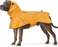 Reflective Dog Raincoat, Windproof & Waterproof Dog Rain Jacket, Adjustable Hooded Pet Poncho with Leash Hole for Small, Medium, Large Dogs(S-2XL) (Yellow, XX-Large)